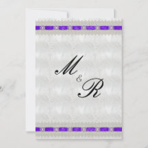 Lila Ribbon, Vit Satin Bröllop