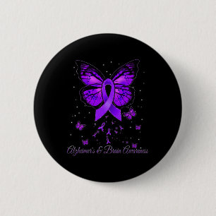 Lila Ribbon Warrior Alzheimerheimer Brain Awaren Knapp