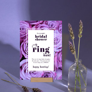 Lila Ring Hunt-Möhippa-spelkort Inbjudningar