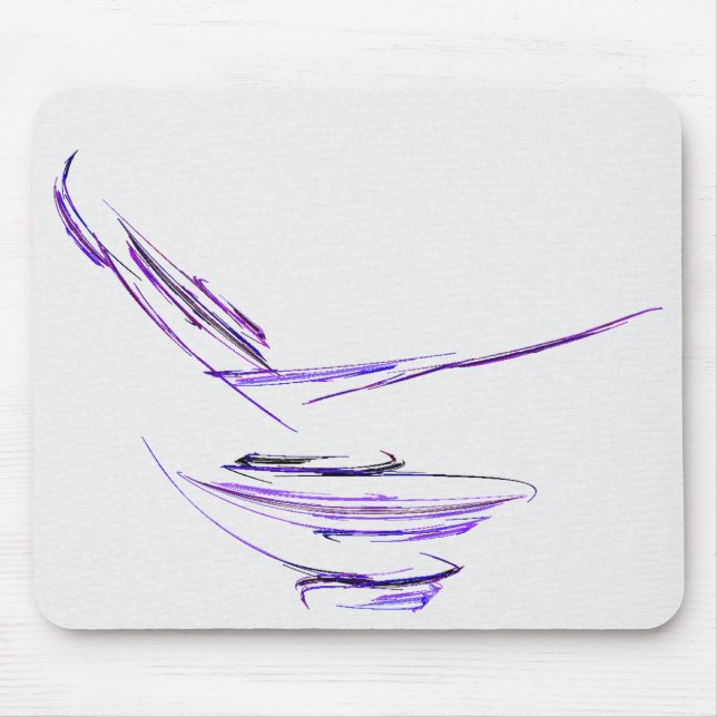 Lila Ris Bowl Abstrakt Art Musmatta (Framsidan)