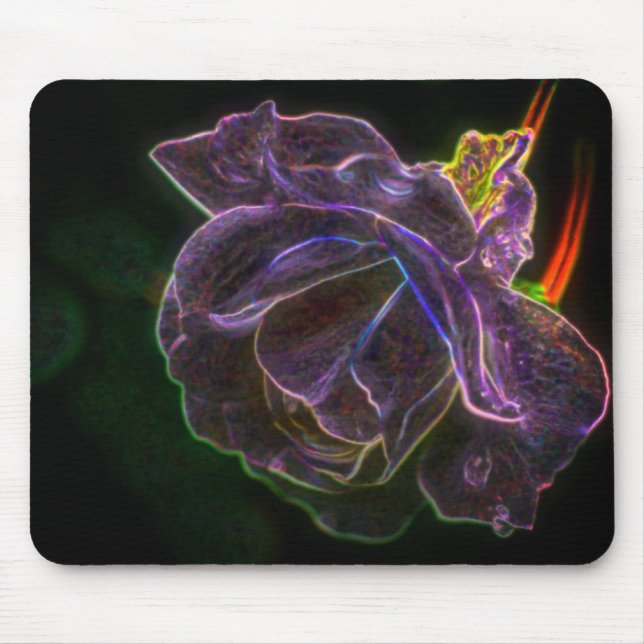 Lila Ro Abstrakt Flower Art Musmatta (Framsidan)