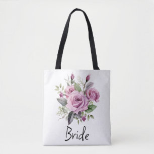 Lila Ro Blommigt Bride Elegant bröllop Möhippa Tygkasse