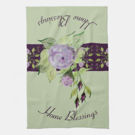 Lila Ro Blommigt Kökshandduk