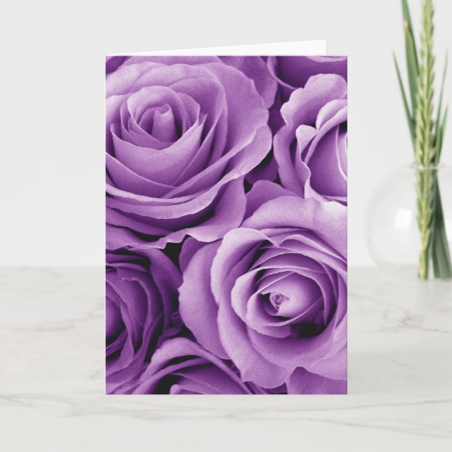 Lila Ro Bouquet Gift-artikel för hennes räkning Kort (Framsida)