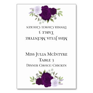 Lila Ro Bröllop DIY Fold Place w/Meal Bordsnummer