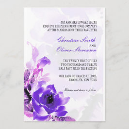 Lila Ro bröllopsinbjudan Inbjudningar