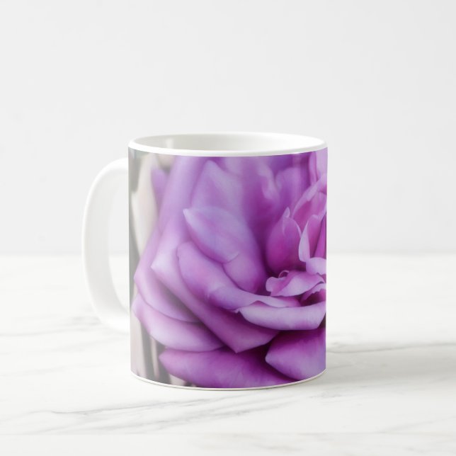 Lila Ro Dreamy Flower Art Mugg Kopp (Framsida vänster)