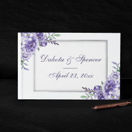 Lila Ro | Elegant Watercolor Blommigt Boho Gästböcker