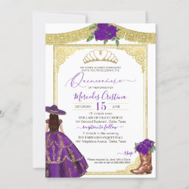 Lila Ro Elegant Western charro quinceanera in Inbjudningar