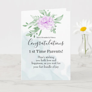 Lila Ro Eucalyptus Gravid Grattis Kort