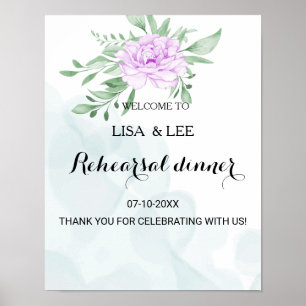 Lila Ro Eucalyptus Rehearsal Dinner Party Poster