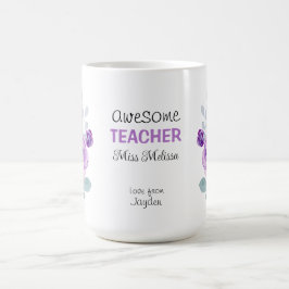 Lila Ro Fantastisk Lärare Gift Best Lacher Kaffemugg