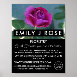 Lila Ro, Florist, Floristry Advertising Poster