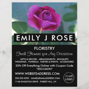 Lila Ro, Florist, Floristry Advertising Reklamblad