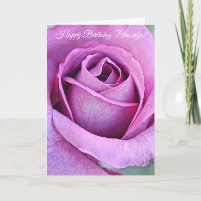 Lila Ro Flower Art Faith Birthday Card Kort (Framsida)