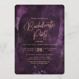 Lila & Ro Guld Bachelorette-partiets inbjudan