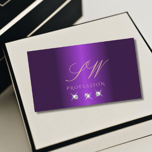 Lila Ro Guld Gnistra Diamonds Initialer Visitkort