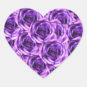 Lila Ro Heart Sticker Hjärtformat Klistermärke
