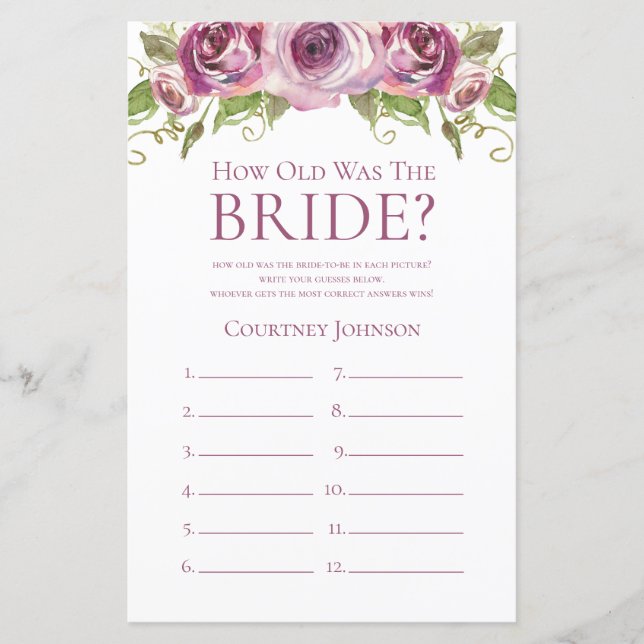 Lila Ro Hur gammal var Bride? (Framsida)