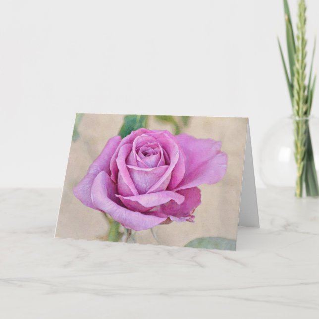 Lila Ro i Bloom Art Note Card Kort (Framsida)