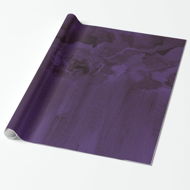 Lila Ro Marble Cloud Presentpapper (Utrullad)