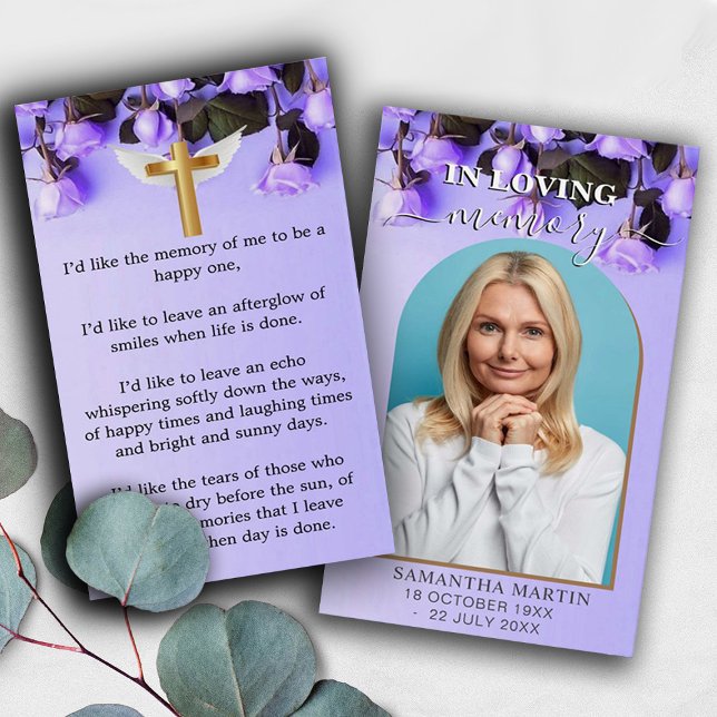 Lila Ro minimalt minnesbokmärke Visitkort (Skapare uppladdad)