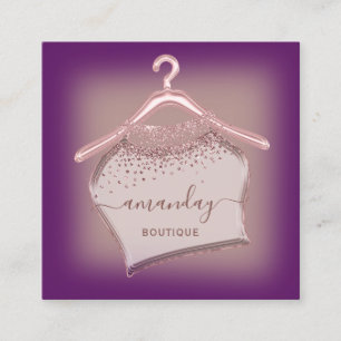 Lila Ro Mode Boutique Trasa Hanger Glam Fyrkantigt Visitkort