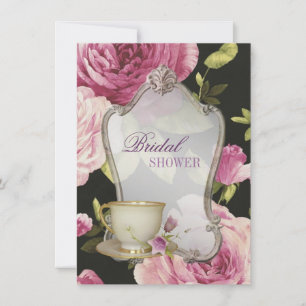 lila ro Möhippa Tea Party-inbjudan Inbjudningar