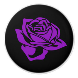 Lila Ro och Black Ceramic Knob Knopp