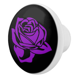 Lila Ro och Black Ceramic Knob Knopp