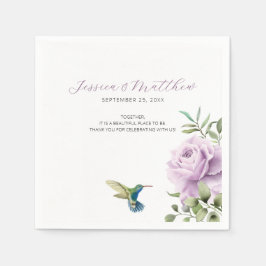 Lila Ro och Hummingbird Pappersservett