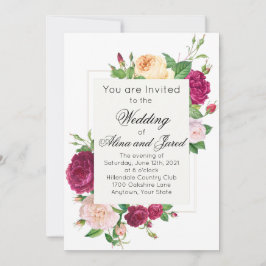 Lila Ro om inbjudan till vita bröllop