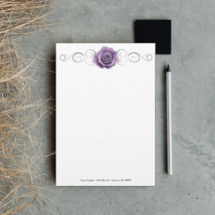 Lila Ro Personlig Stationery Brevpapper