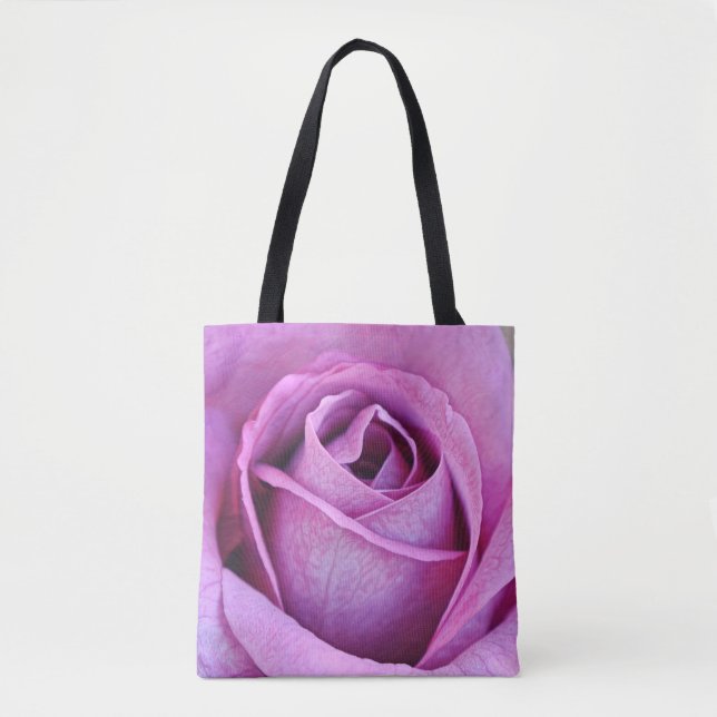 Lila Ro Petals Flower Art Tote Bag Tygkasse (Framsida)