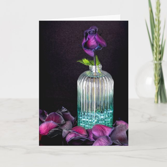 Lila Ro Petals Tack Kort (Framsida)
