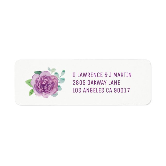 Lila Ro Returetiketter Returadress Etikett (Framsidan)