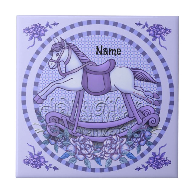 Lila Ro Rocking Horse Tile Kakelplatta (Framsidan)