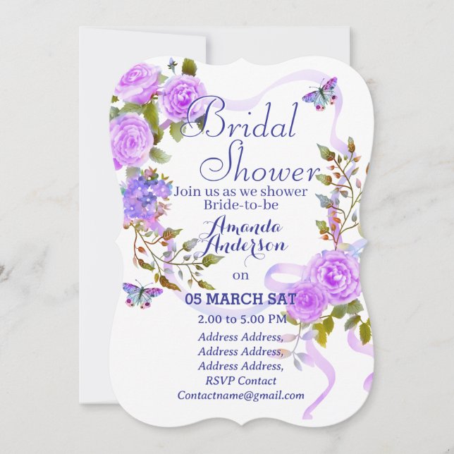 Lila Ro Romantics Möhippa Julkort (Framsida)