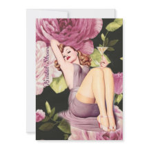 lila ro sätter upp flickans vintage möhippa