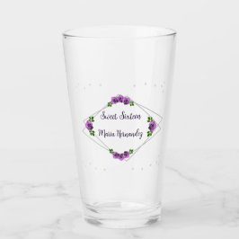 Lila Ro Silver Geometric Sweet 16 Glaskopp