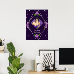 Lila Ro Silver Geometric Sweet 16 Poster