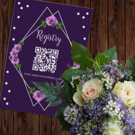 Lila Ro Silver Geometric Sweet 16 Registry Tilläggskort