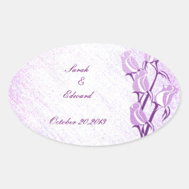 Lila Ro Spara datummarkeringar Ovalt Klistermärke