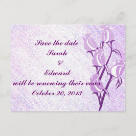 Lila Ro Spara datumvykortet Meddelande Vykort