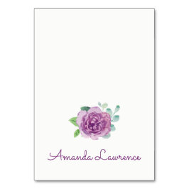Lila Ro Watercolor Personlig Place Cards Bordsnummer