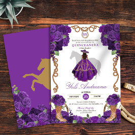 Lila Ro Western Charra Vestidos Quinceanera Inbjudningar