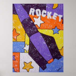 Lila Rocket Poster