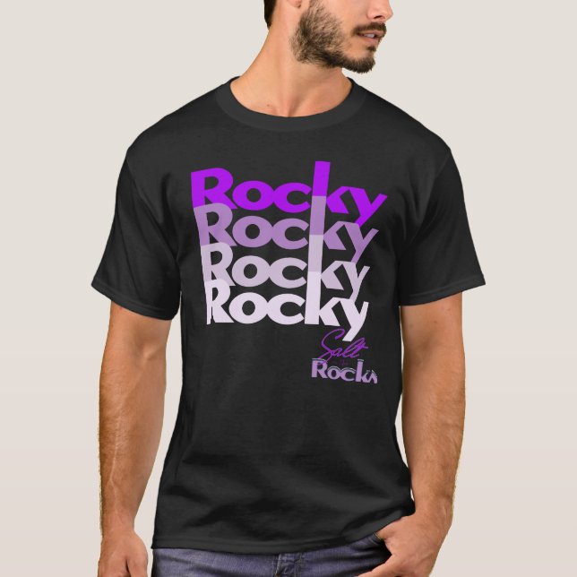 Lila Rockys!T Skift T Shirt (Framsida)