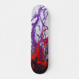 Lila Röd Marmor Ådra Abstrakt Skateboard