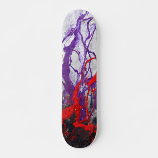 Lila Röd Marmor Ådra Abstrakt Skateboard